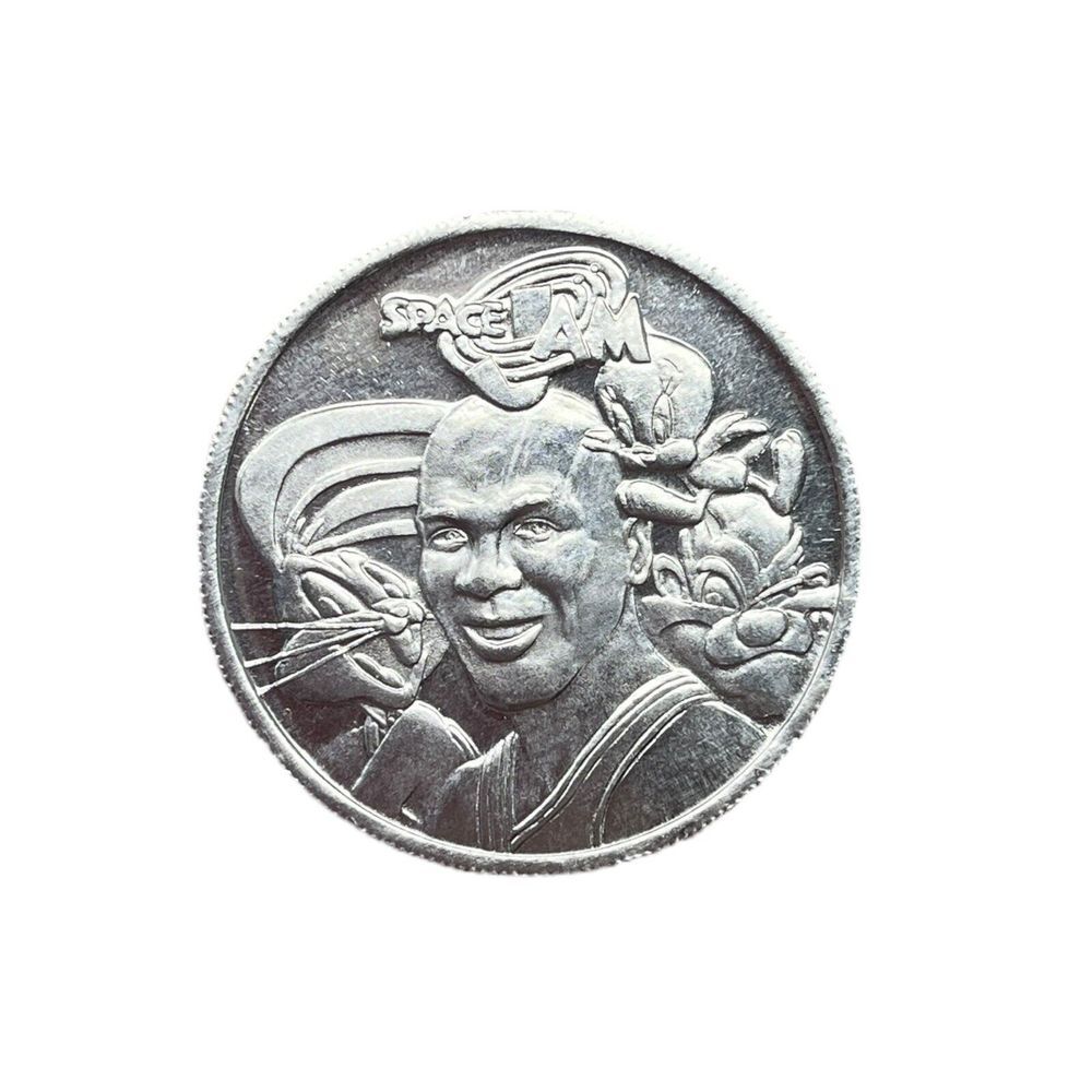Vintage Space Jam 1996 Movie Promo Coin Michael Jordan Bugs Bunny Tweety‎ Taz